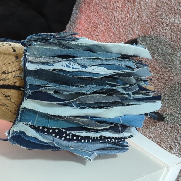Custom jean fringe purse - Picture 2 of 3